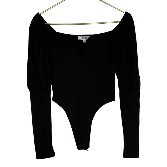 BB Dakota x Steve Madden Black One Piece Sweetheart Long Sleeve Bodysuit Size XS - Picture 4 of 12